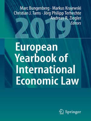 cover image of European Yearbook of International Economic Law 2019